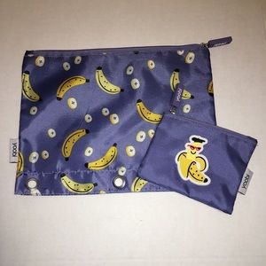 NWOT Yoobi Banana Print Zippered Pouches